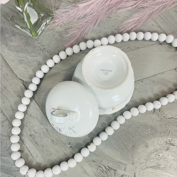 Mikasa Blue Bouquet F 9004 Lidded Sugar Bowlmade - Picture 5 of 7